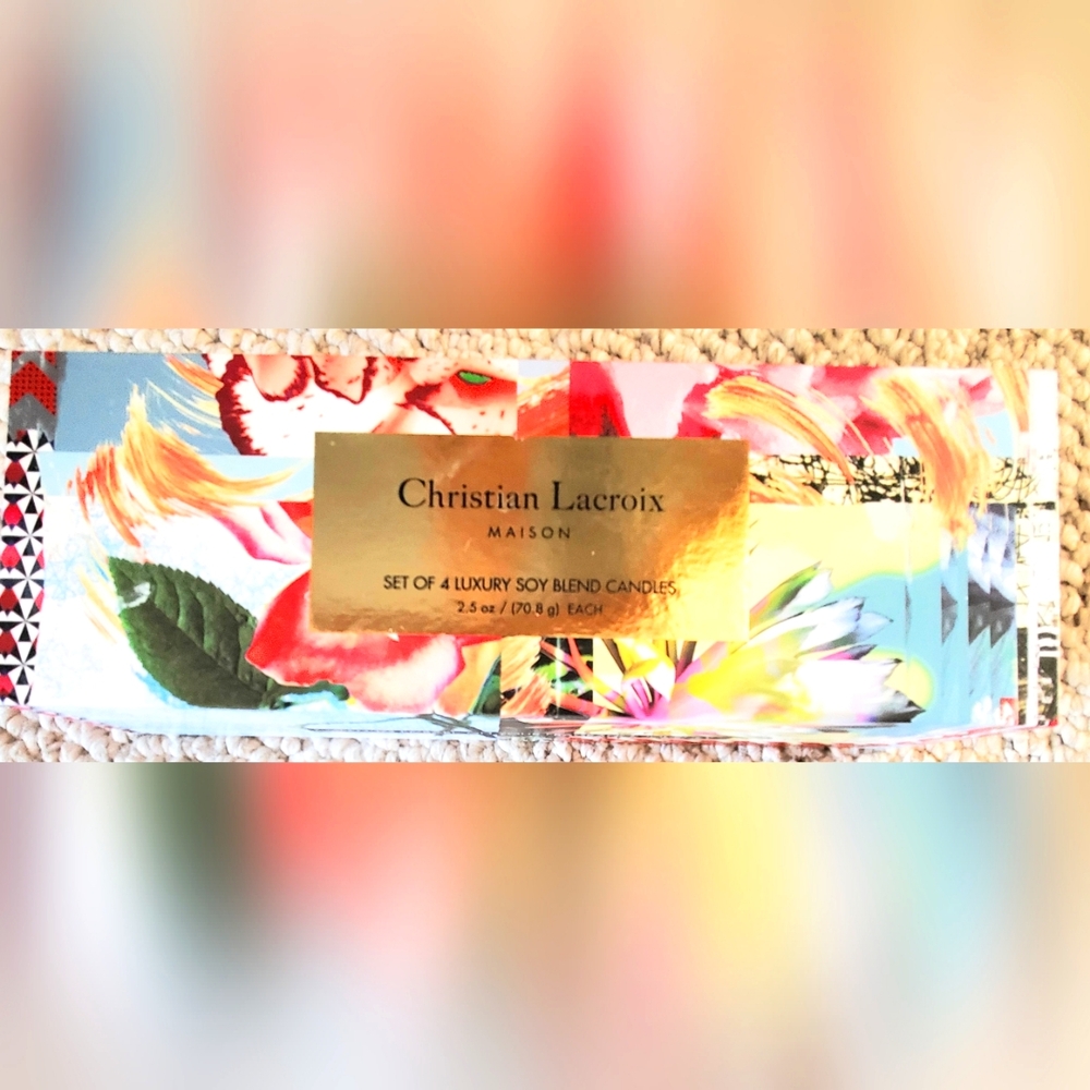 Christian Lacroix Maison Set of 4 Luxury Soy Blend Candles - NIB